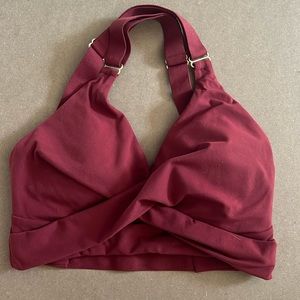 BuffBunny Candy Wrap Bra - Vineyard Dark Red